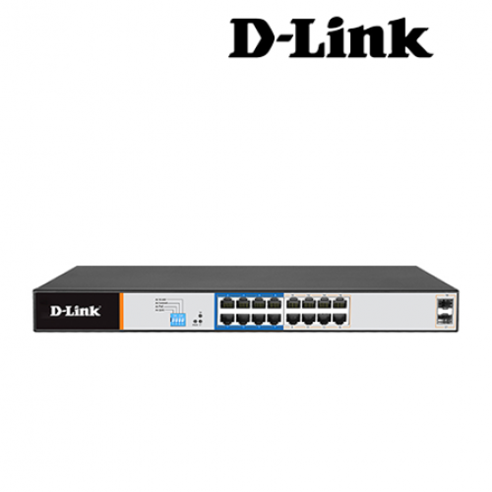 Switch D-Link DES-F1018P-E 16POE 1G