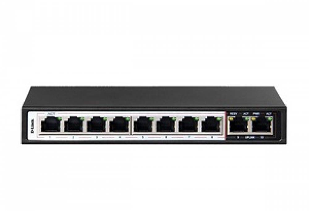 Switch D-Link DES-F1010P-E 8POE (2 Uplink 100Mbs)