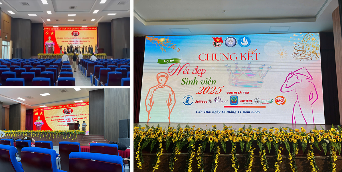 HỆ THỐNG ÂM THANH - MÀN HÌNH LED TRƯỜNG CAO ĐẲNG CỘNG ĐỒNG SÓC TRĂNG