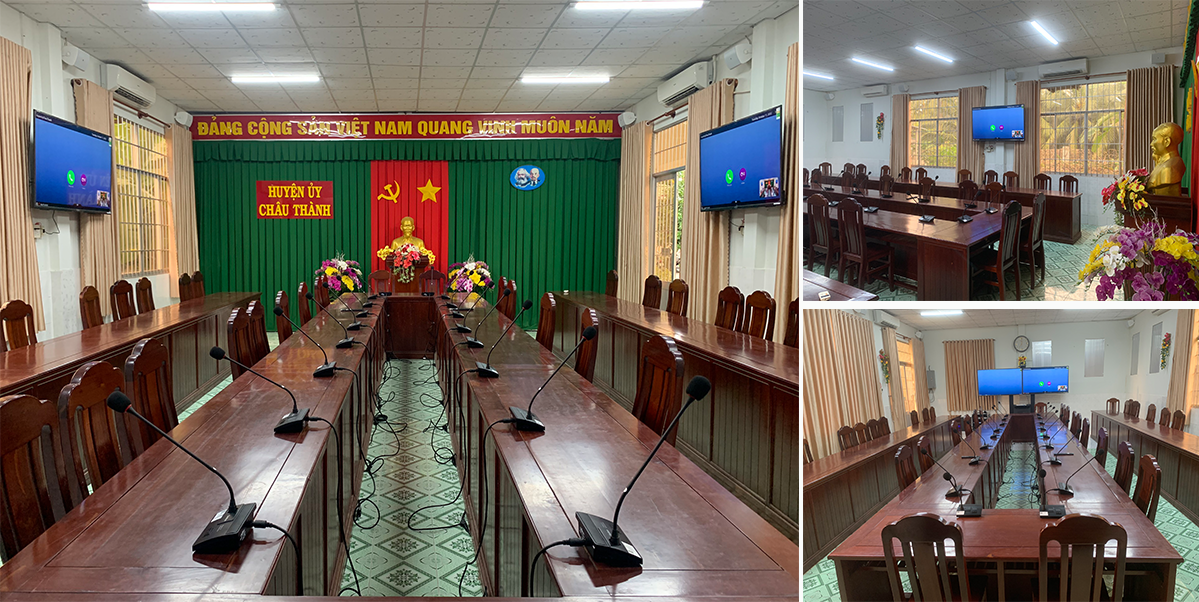 LẮP ĐẶT PHÒNG HỌP TRỰC TUYẾN TẠI HUYỆN ỦY CHÂU THÀNH